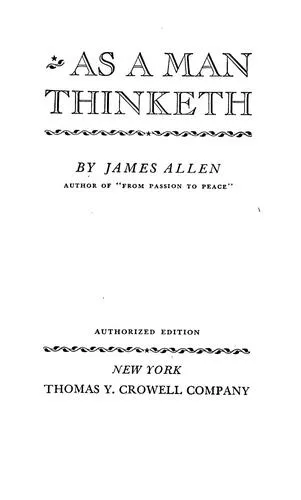 Cover of As a man thinketh by James Allen