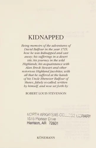 Cover of Kidnapped by Robert Louis Stevenson